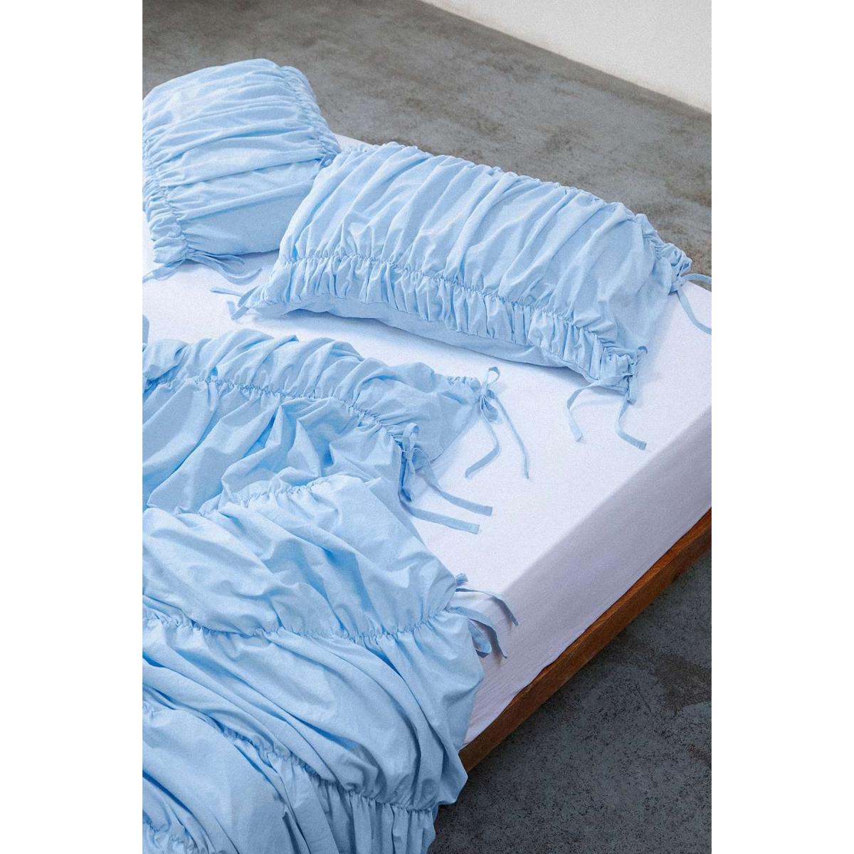 Sky Blue Cinched Duvet Set - Light Blue Double at Urban Outfitters – image 6
