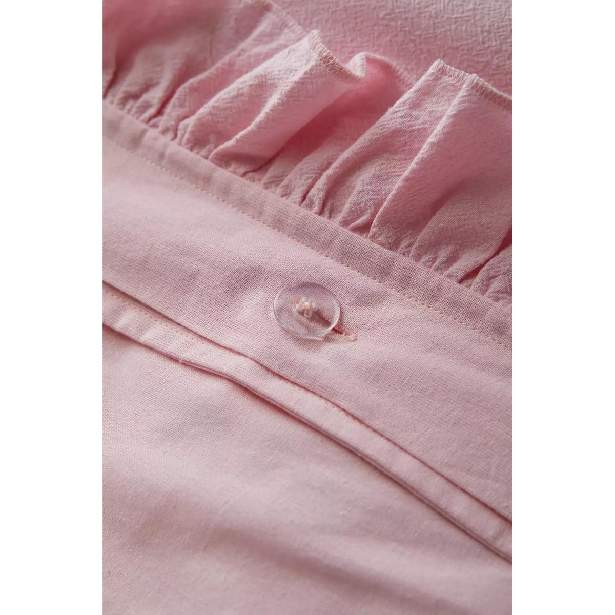 Washed Pink Ruffle Duvet Set - Pink KING at Urban Outfitters – image 4