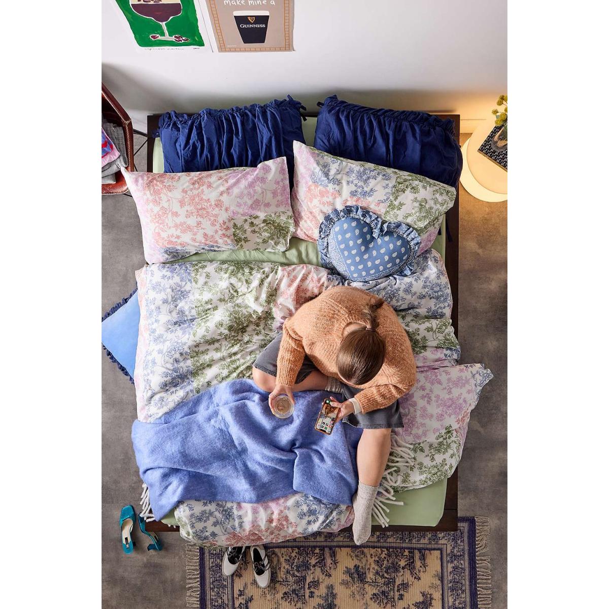 Toile Patchwork Duvet Set King at Urban Outfitters – image 2