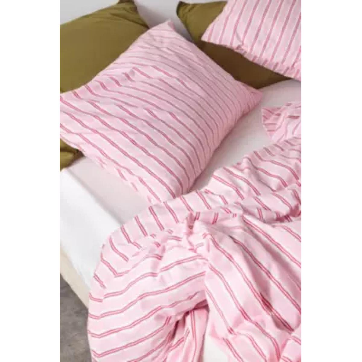 Pink & Red Stripe Duvet Set - Pink Double at Urban Outfitters – image 6