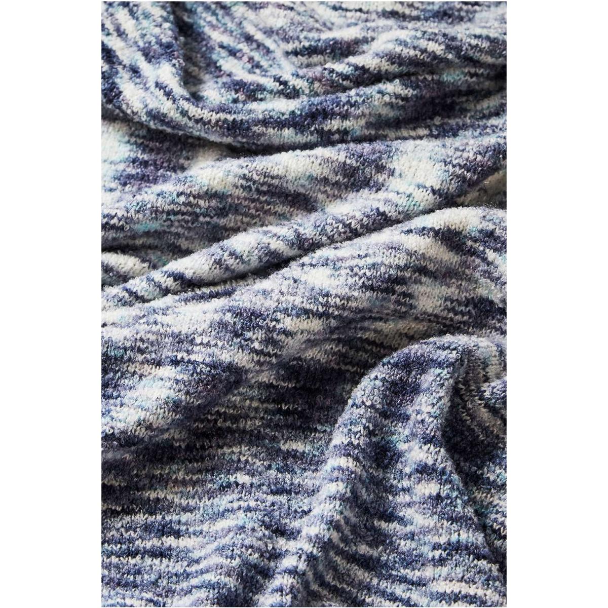 Urban Outfitters Blue Space-Dye Knit Blanket - Blue ALL – image 4