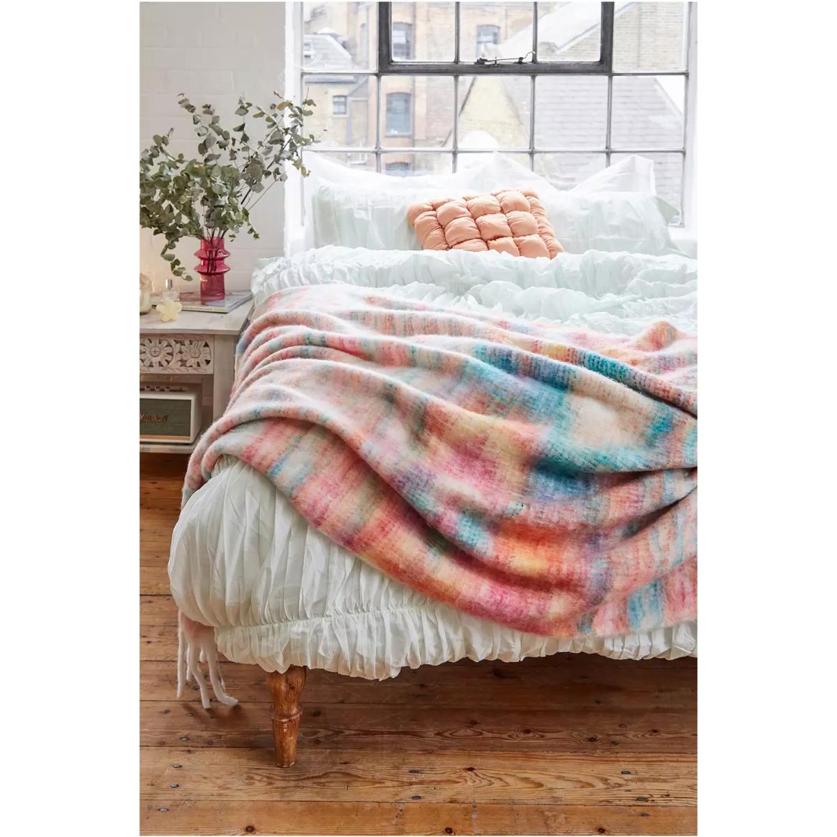 Urban Outfitters Rainbow Space-Dye Knitted Blanket ALL – image 2