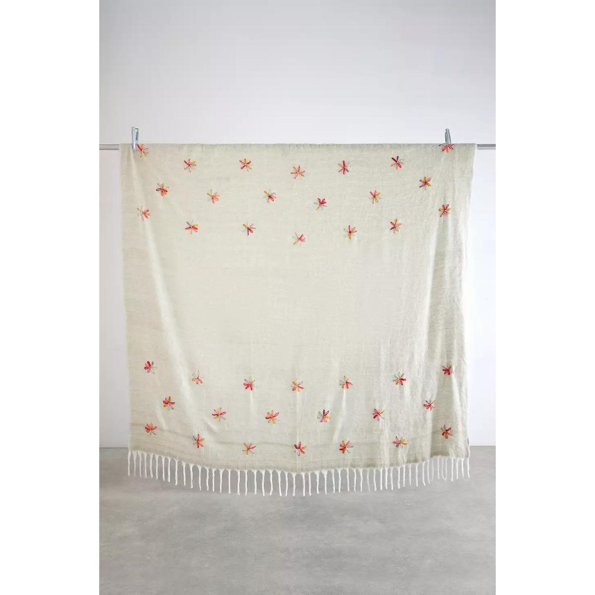 Floral Embellished Cosy Blanket - Neutral ALL at Urban Outfitters – image 3