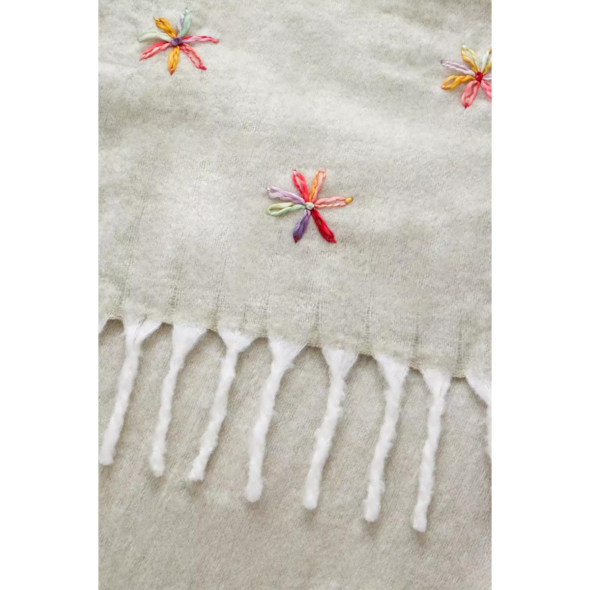 Floral Embellished Cosy Blanket - Neutral ALL at Urban Outfitters – image 4