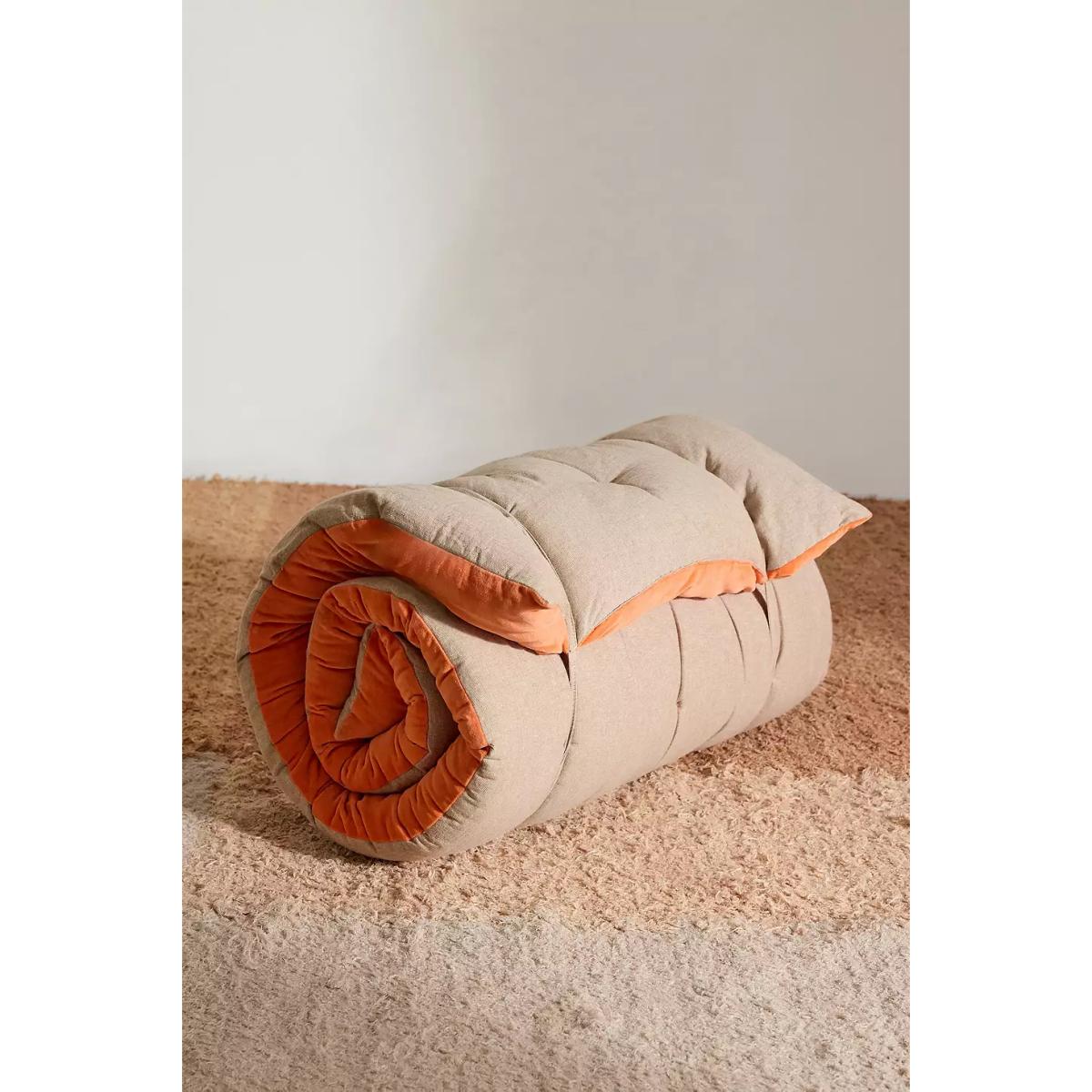 Tangerine Single Sleepover Mat - Orange W: 65cm x L: 180cm at Urban Outfitters – image 2