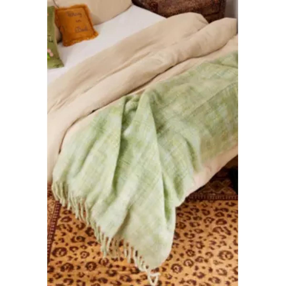 Space-Dye Knit Blanket - Light Green ALL at Urban Outfitters – image 5