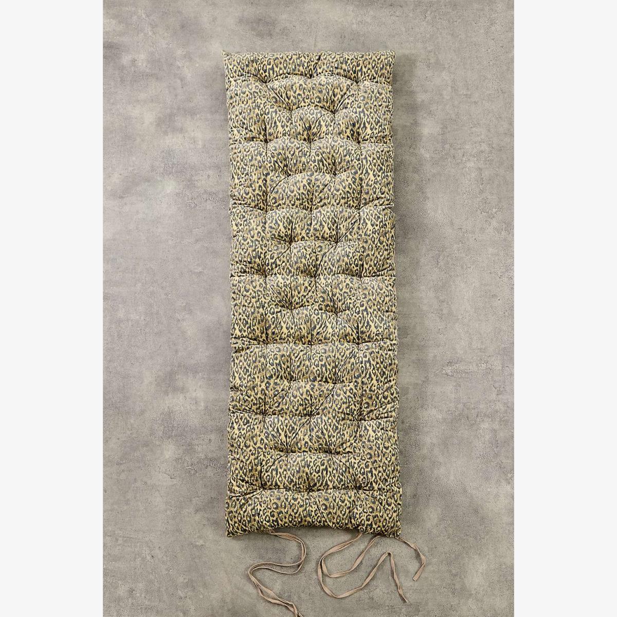 Leopard Washed Velvet Single Sleepover Mat - Brown W: 65cm x L: 180cm at Urban Outfitters – image 1