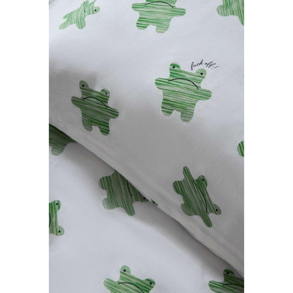 Grumpy Frog Duvet Set - White King at Urban Outfitters – image 7