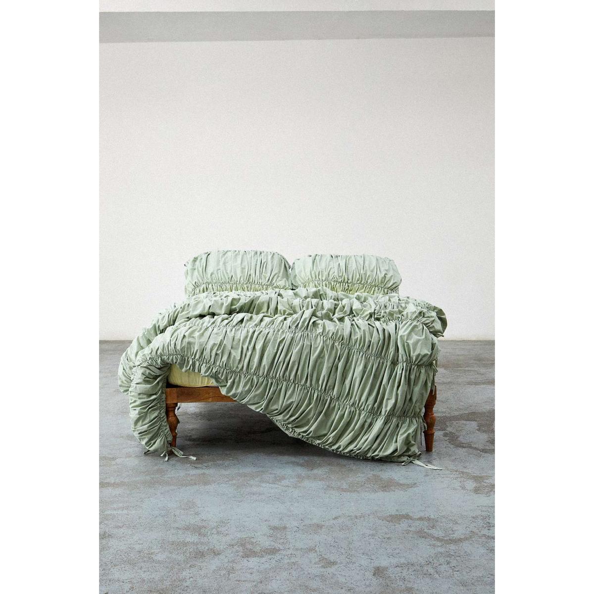 Sage Cinched Duvet Set - Light Green Double at Urban Outfitters – image 5