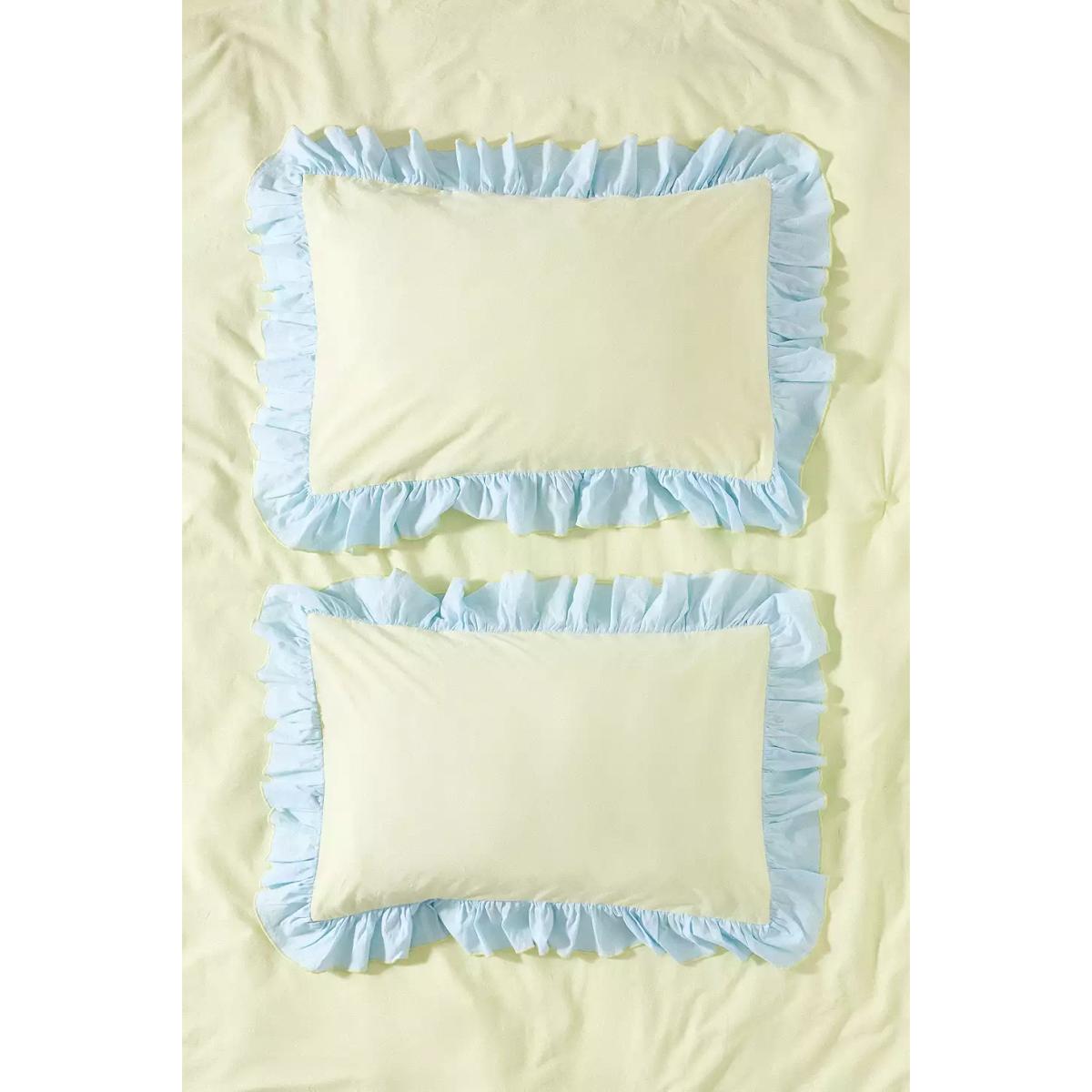 Buttermilk Ruffle Duvet Set - Light Yellow Double at Urban Outfitters – image 3