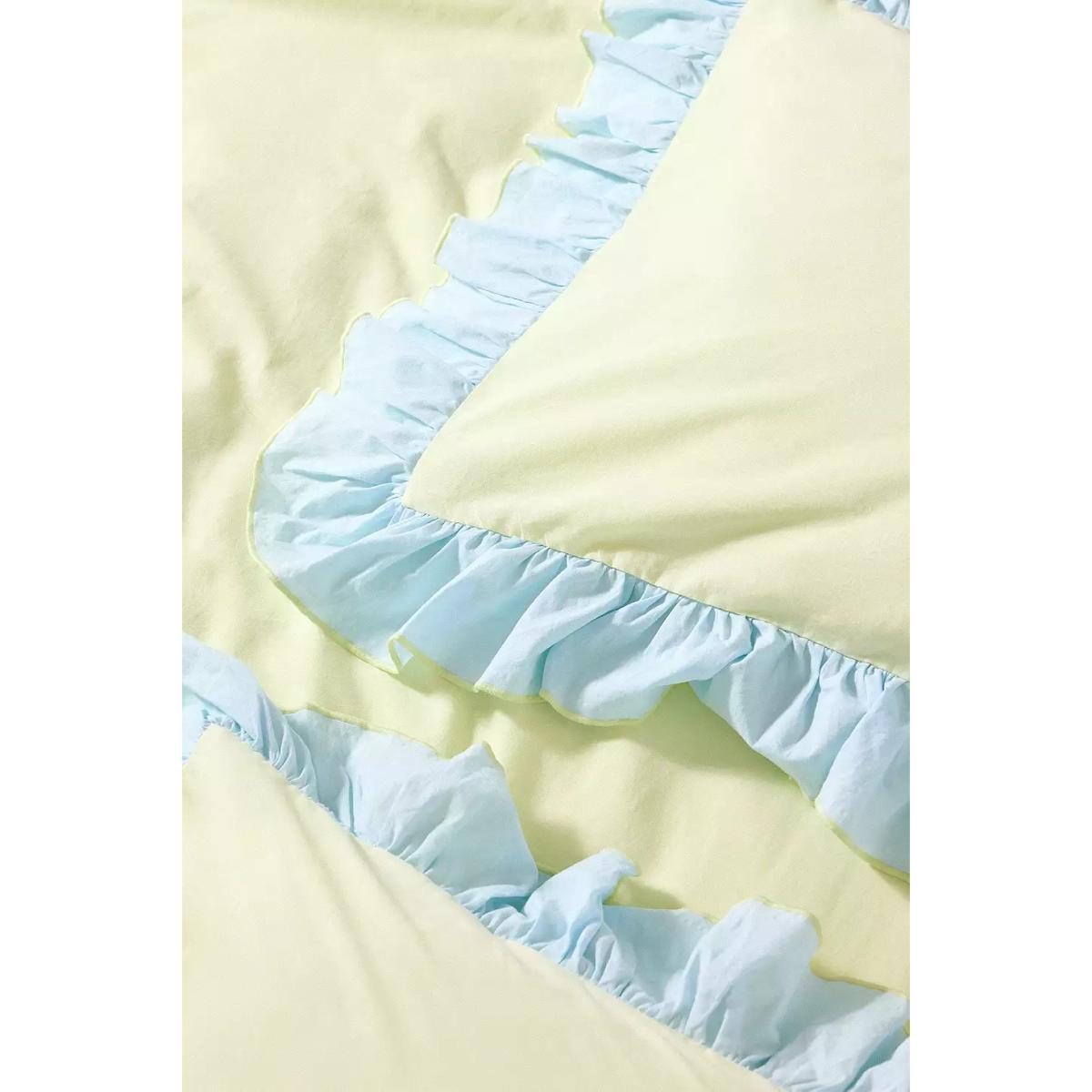 Buttermilk Ruffle Duvet Set - Light Yellow Double at Urban Outfitters – image 4