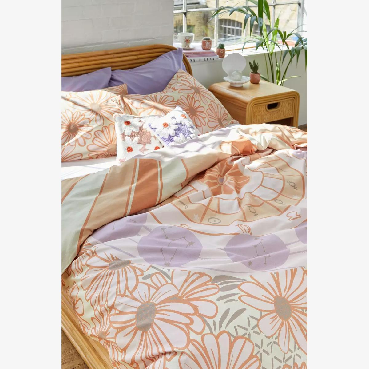 Zodiac Flower Duvet Set - Assorted DOUBLE at Urban Outfitters – image 1
