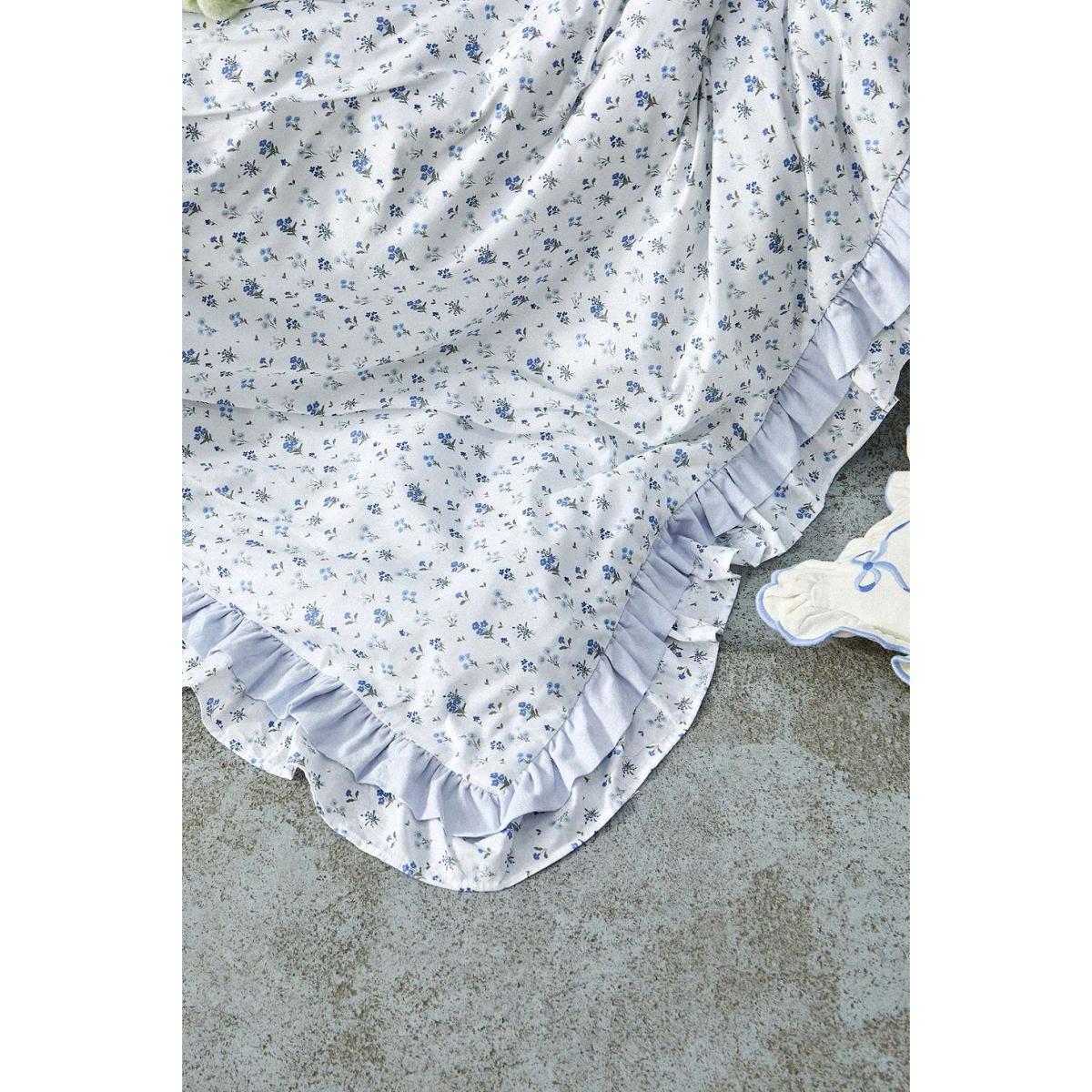 Blue Rosie Ruffle Duvet Set - Light Blue King at Urban Outfitters – image 4
