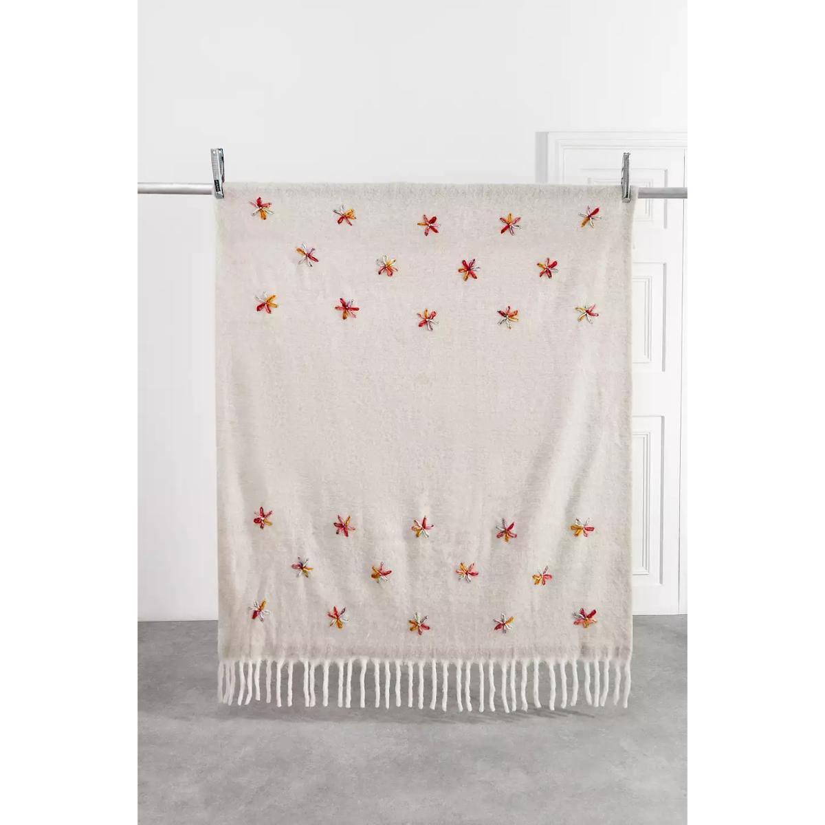 Floral Embellished Cosy Blanket - Neutral ALL at Urban Outfitters – image 4