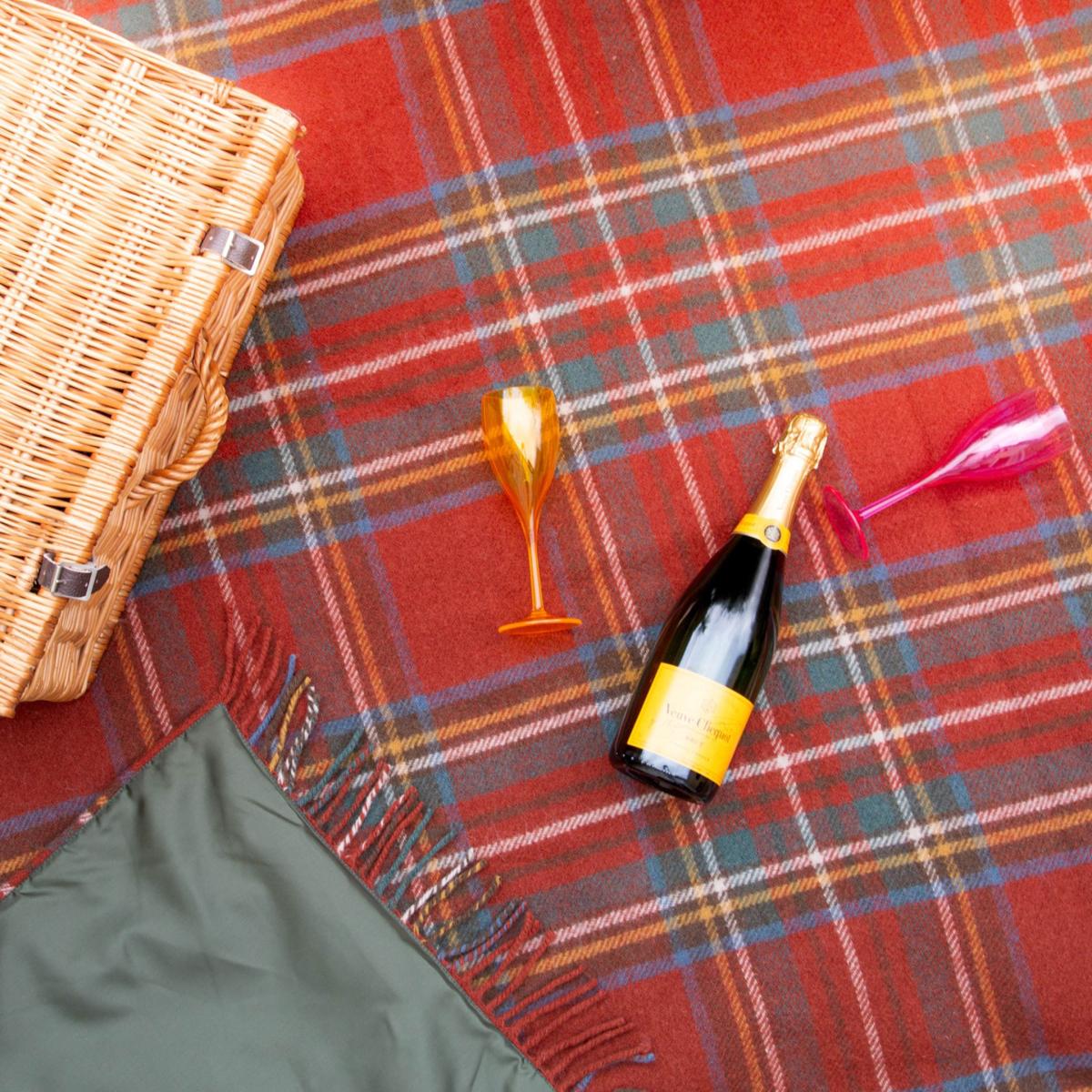 Red Pure New Wool Waterproof Picnic Blanket - The Classic Windsor Heating & Plumbing London – image 6