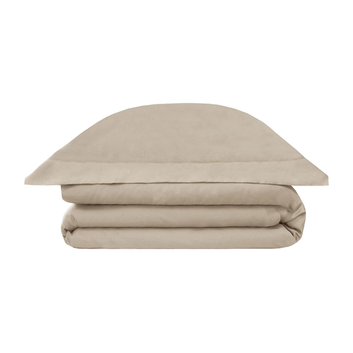 Brown / Neutrals Cotton Bedding Set Solid Almond Uk Super King, Us King + Gift Wrapping | Us King | Decoflux Home – image 1
