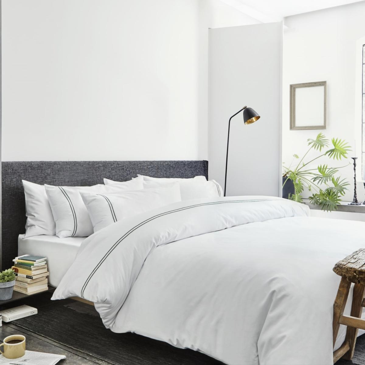 White The Cairo Collection Green Stripe - King | Uk King | House Babylon – image 2