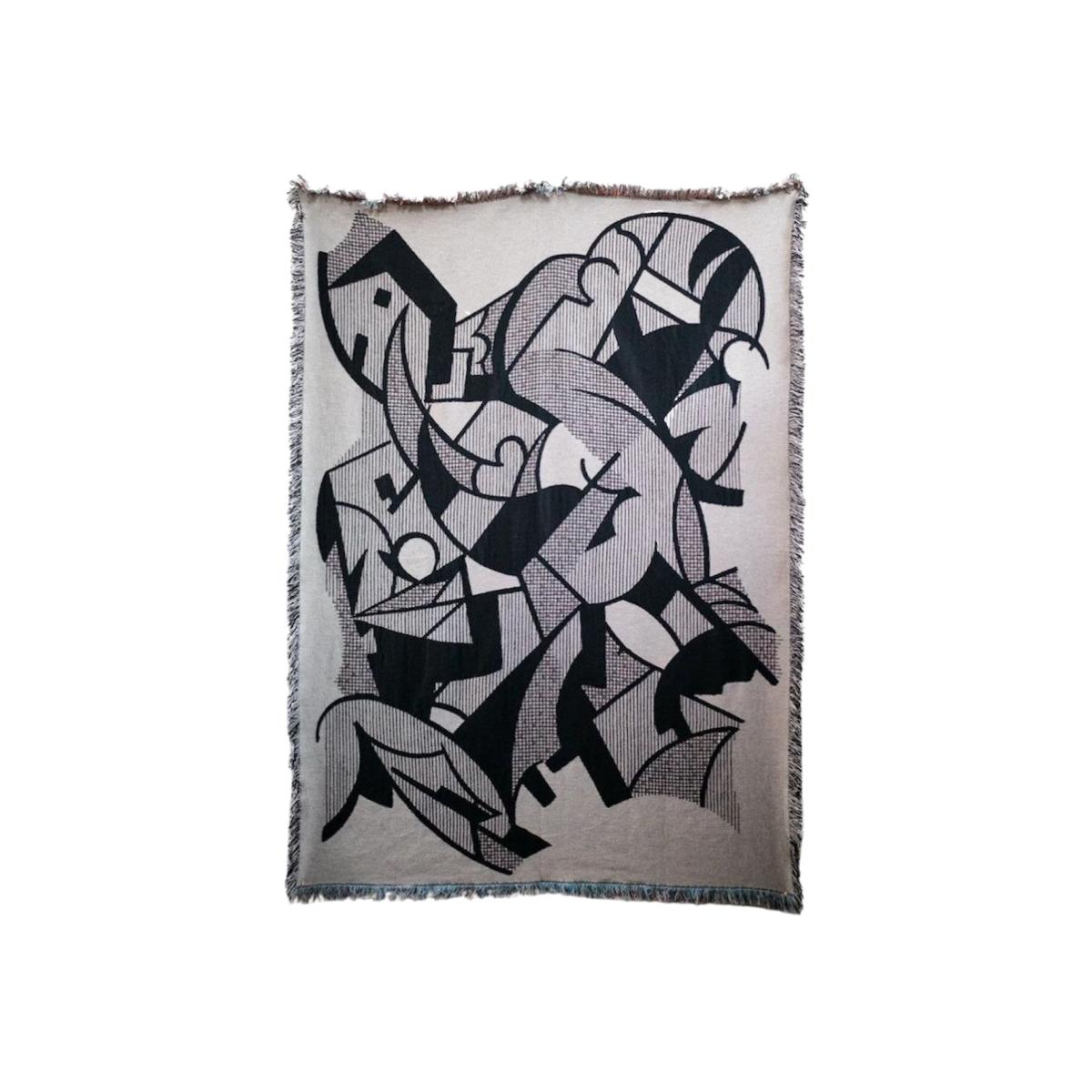 Neutrals / Black / White The Modernist Blanket Print~Sisters