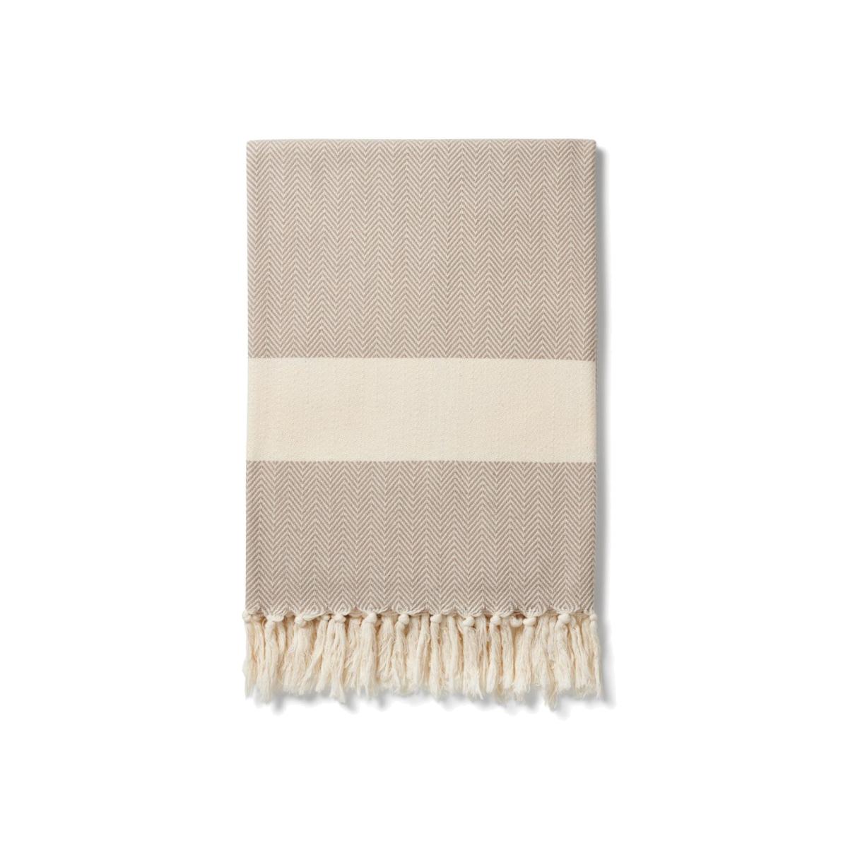 Neutrals Ferah Herringbone - Oyster One Size Luks Linen