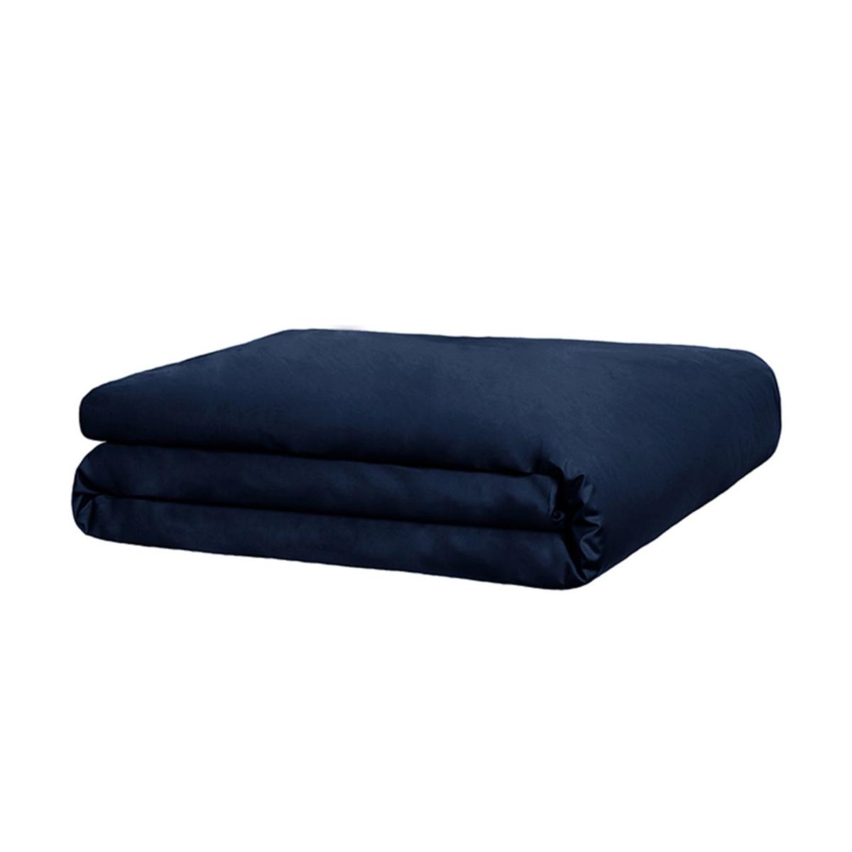 Cotton Bedding Set Solid Dark Blue Uk Single, Uk Twin | Uk Single | Decoflux Home – image 4