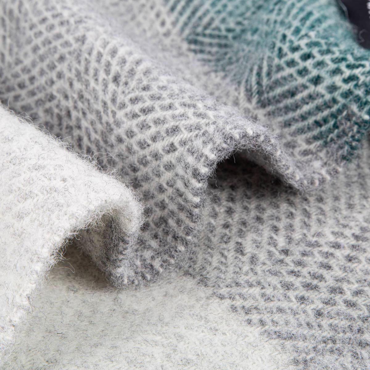 Green / Grey Pure New Wool Blanket - Down To The Valley One Size Heating & Plumbing London – image 5