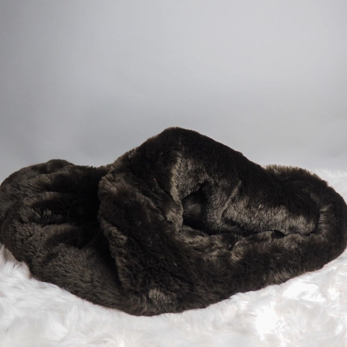 Pookie - Faux Fur Burrow Sleeping Bag - Dark Brown | Medium | Maison Le Lou – image 5