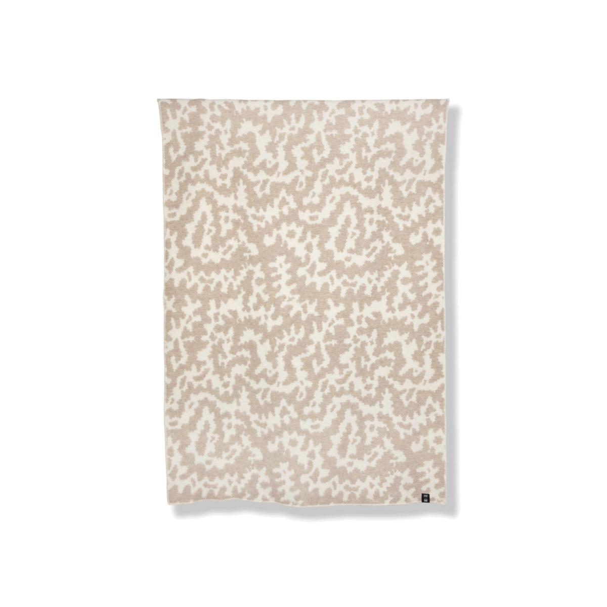 Neutrals / White / Brown Africa Wool Blanket By Nathalie Du Pasquier & George Sowden - Col. Beige & Nature White Zigzagzurich