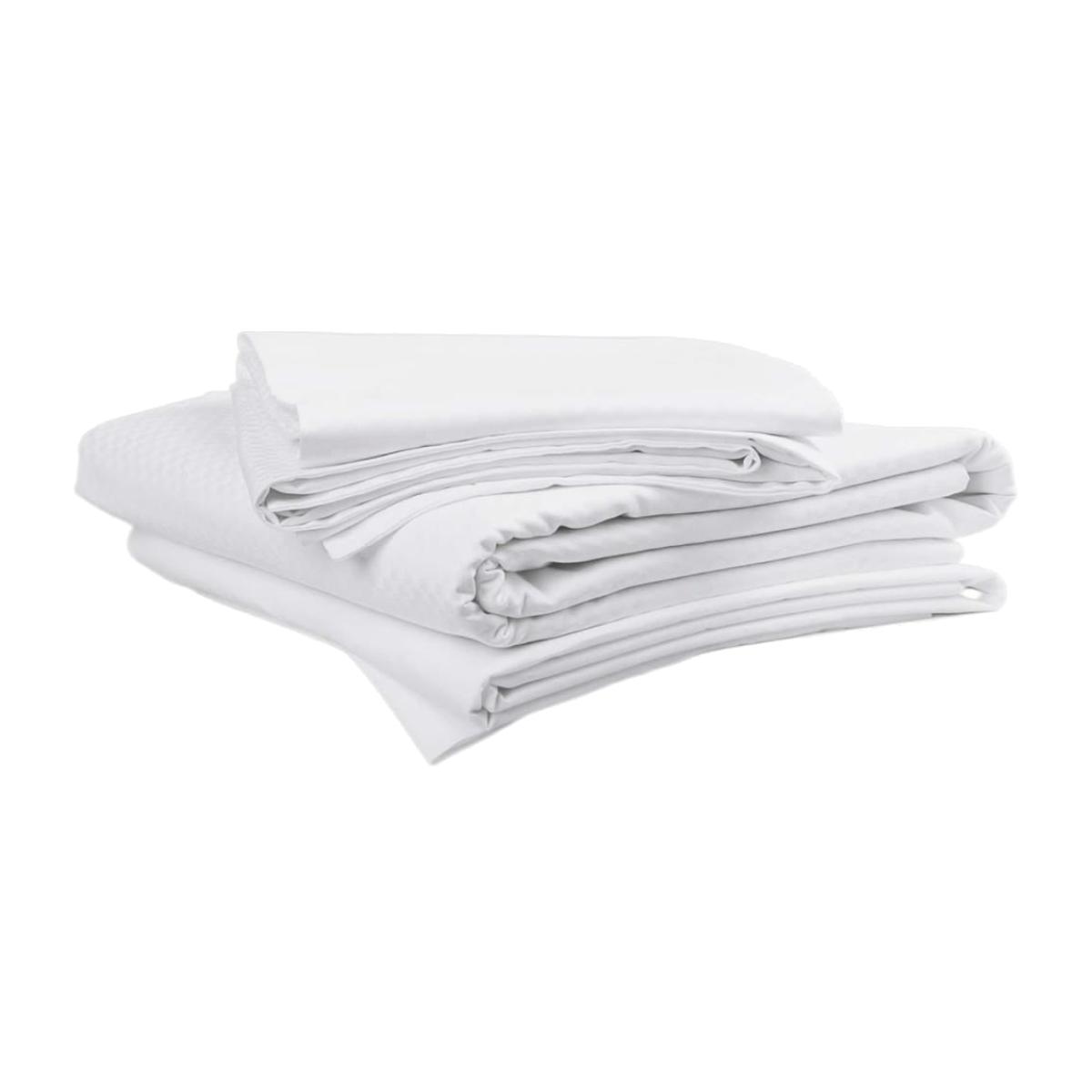 White Classic Hotel Microcheck 300 Thread Count Bedlinen Set Uk King Uk King Tielle Love Luxury by Tradelinens