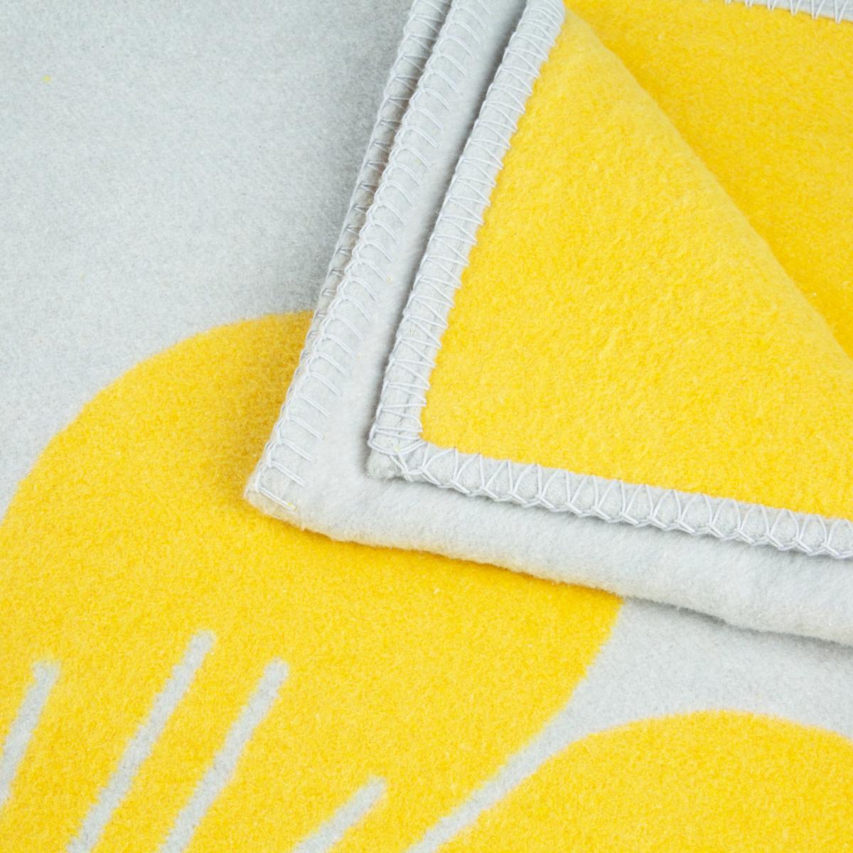 Yellow / Orange / Grey Recycled Cotton Blanket - Bloom One Size Heating & Plumbing London – image 9
