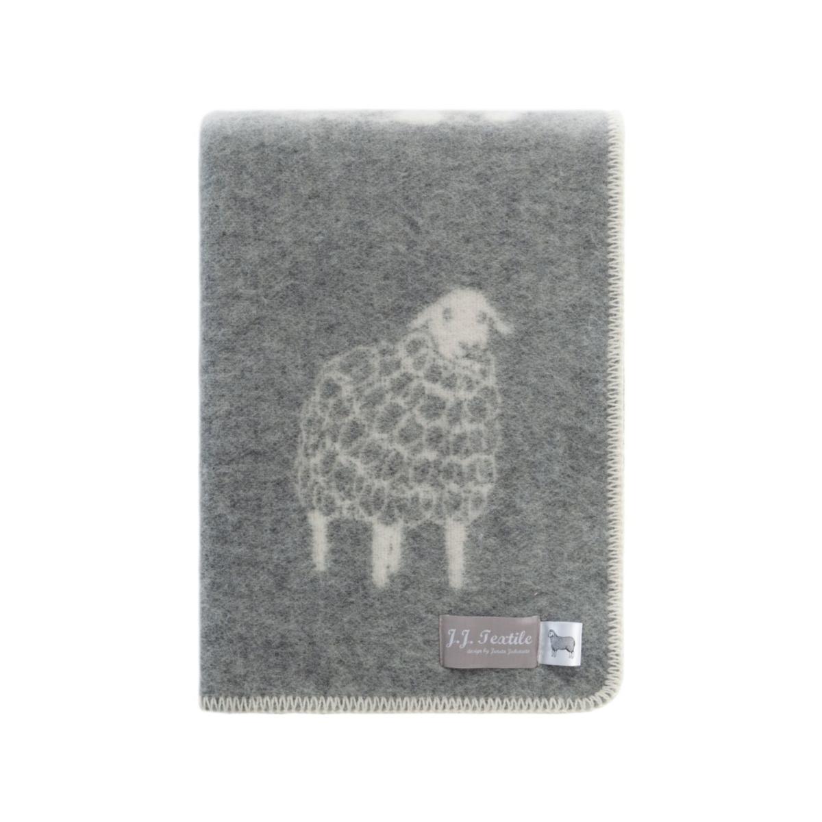 Grey / Neutrals / White Grey Mima Small Wool Blanket J. j.textile – image 10