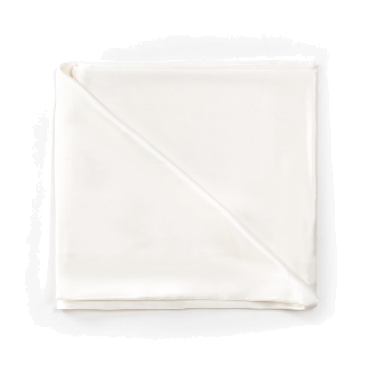 White 100% Silk Bedsheet Gelso Milano