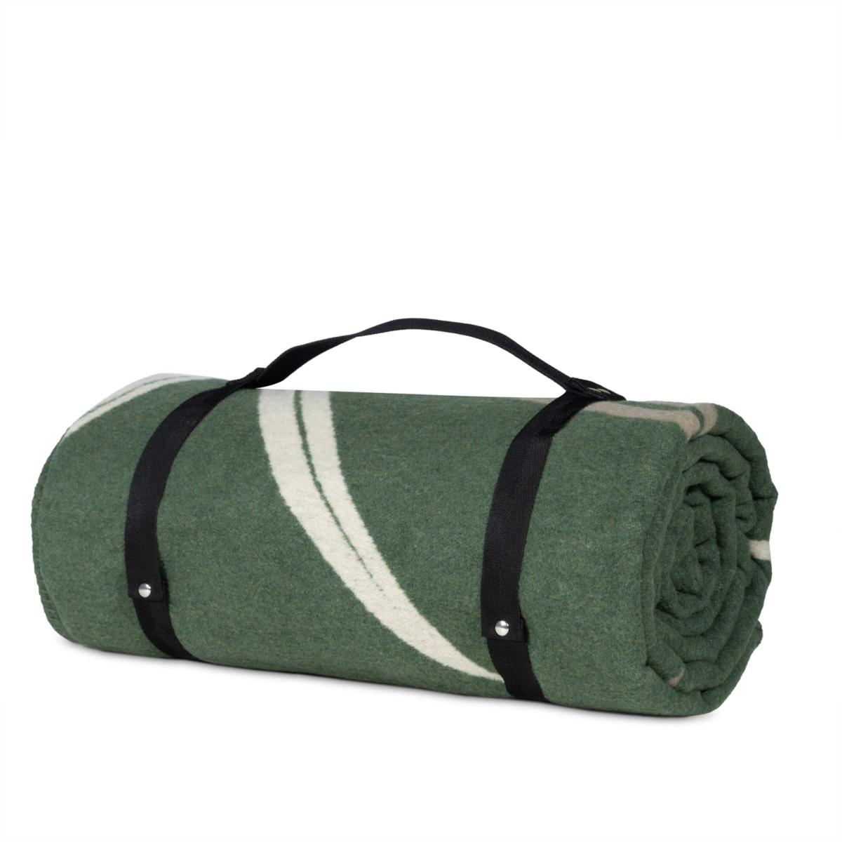 Green / Brown Recycled Cotton Blanket - The Glasshouse One Size Heating & Plumbing London – image 3