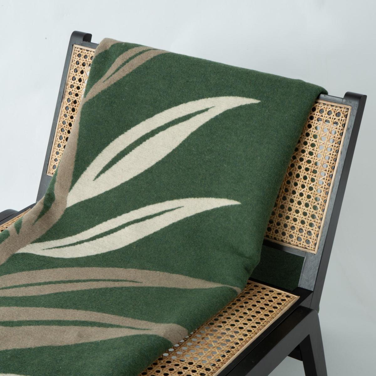 Green / Brown Recycled Cotton Blanket - The Glasshouse One Size Heating & Plumbing London – image 6