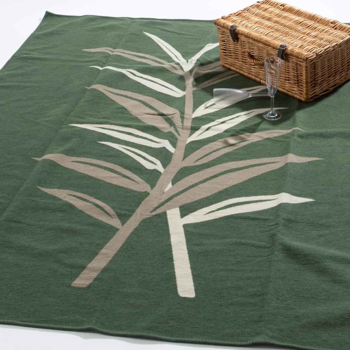 Green / Brown Recycled Cotton Blanket - The Glasshouse One Size Heating & Plumbing London – image 8