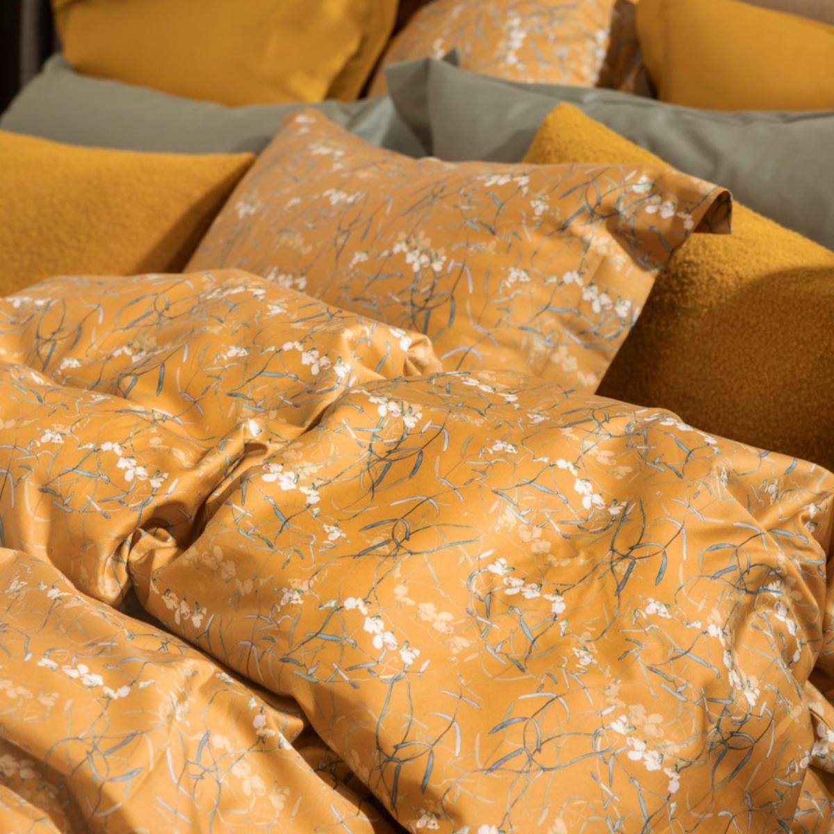 Yellow / Orange Cotton Bedding Set Dreamy Ochre Uk Super King, Us King | Us King | Decoflux Home – image 4