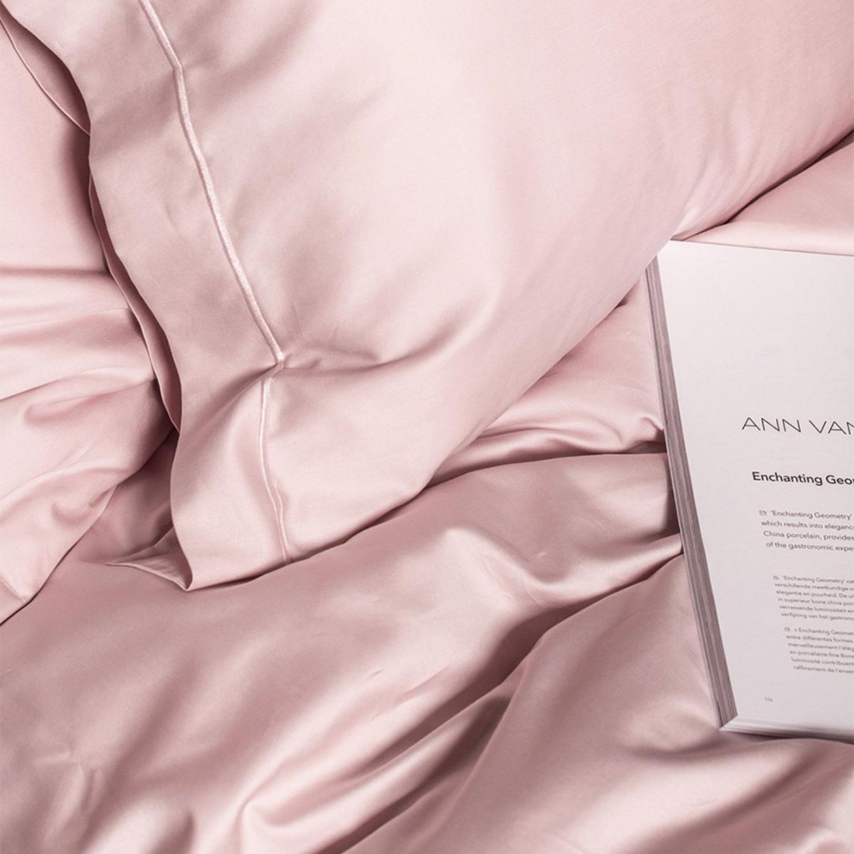 Pink / Purple Cotton Bedding Set Rose Quartz Uk Single, Us Twin + Gift Wrapping | Us Twin | Decoflux Home – image 5