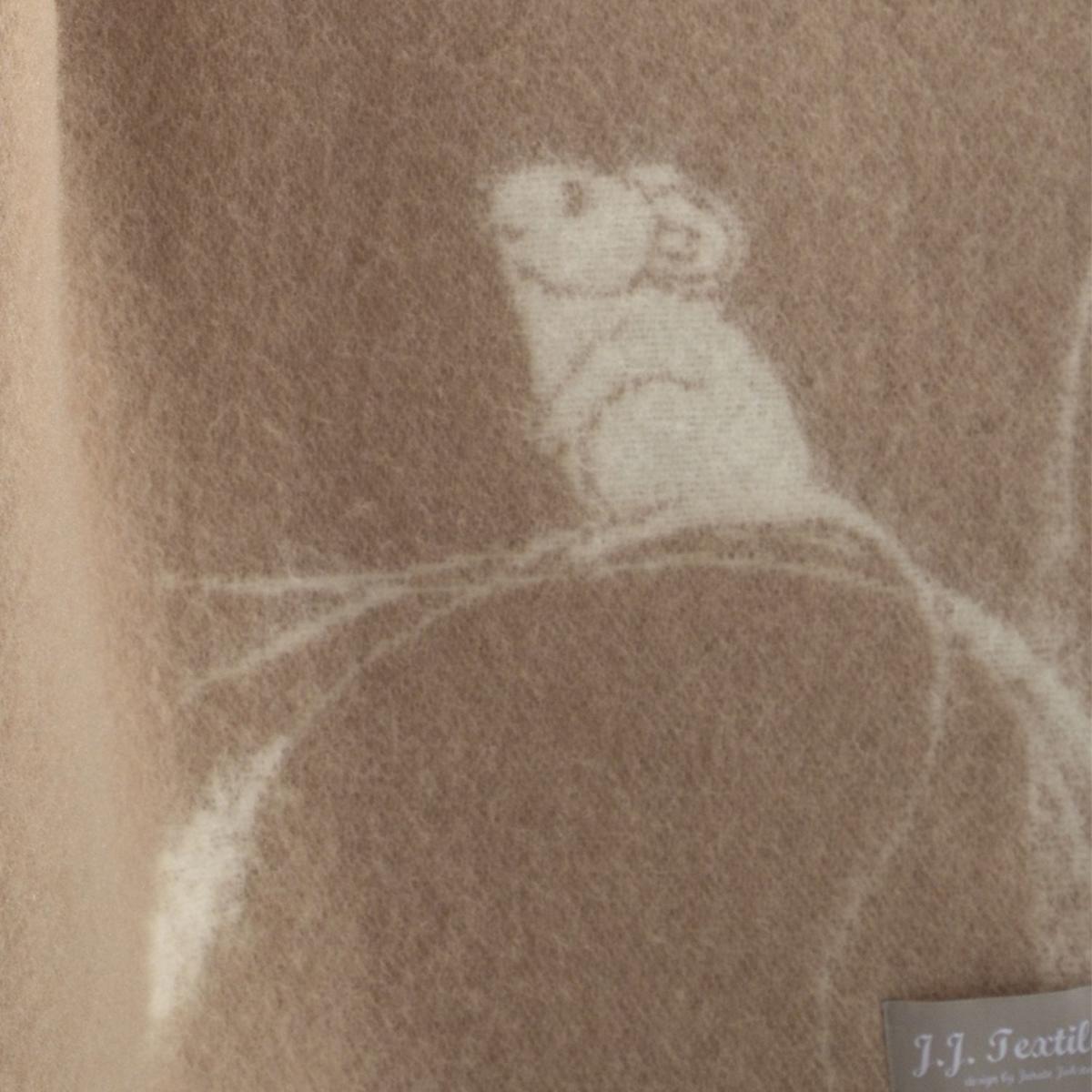 Neutrals / White / Brown Mouse Wool Blanket J. j.textile – image 5