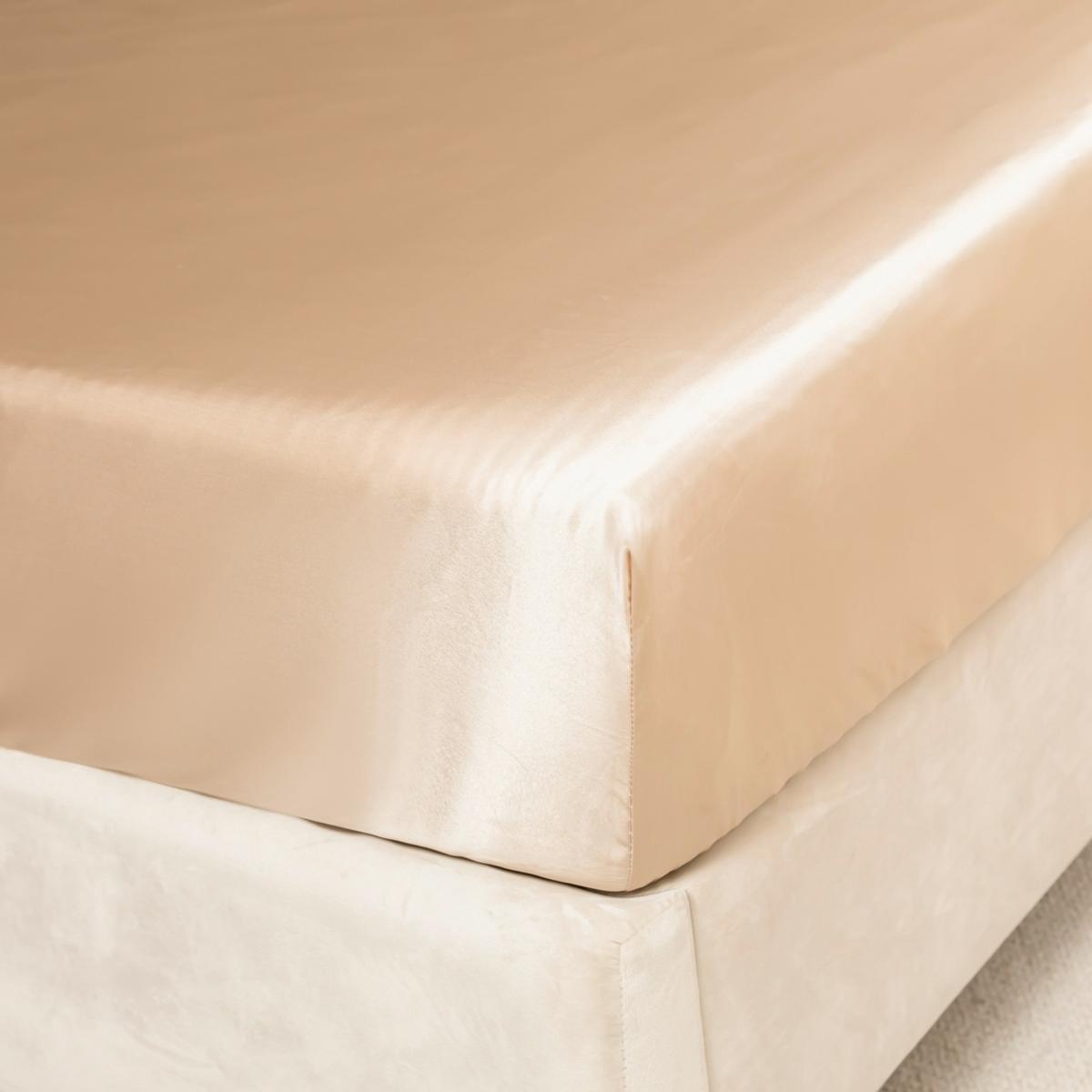 Neutrals Pure Mulberry Silk Seamless - Four-Piece Sheet Set - Double Size - Beige Uk Double Soft Strokes Silk – image 6