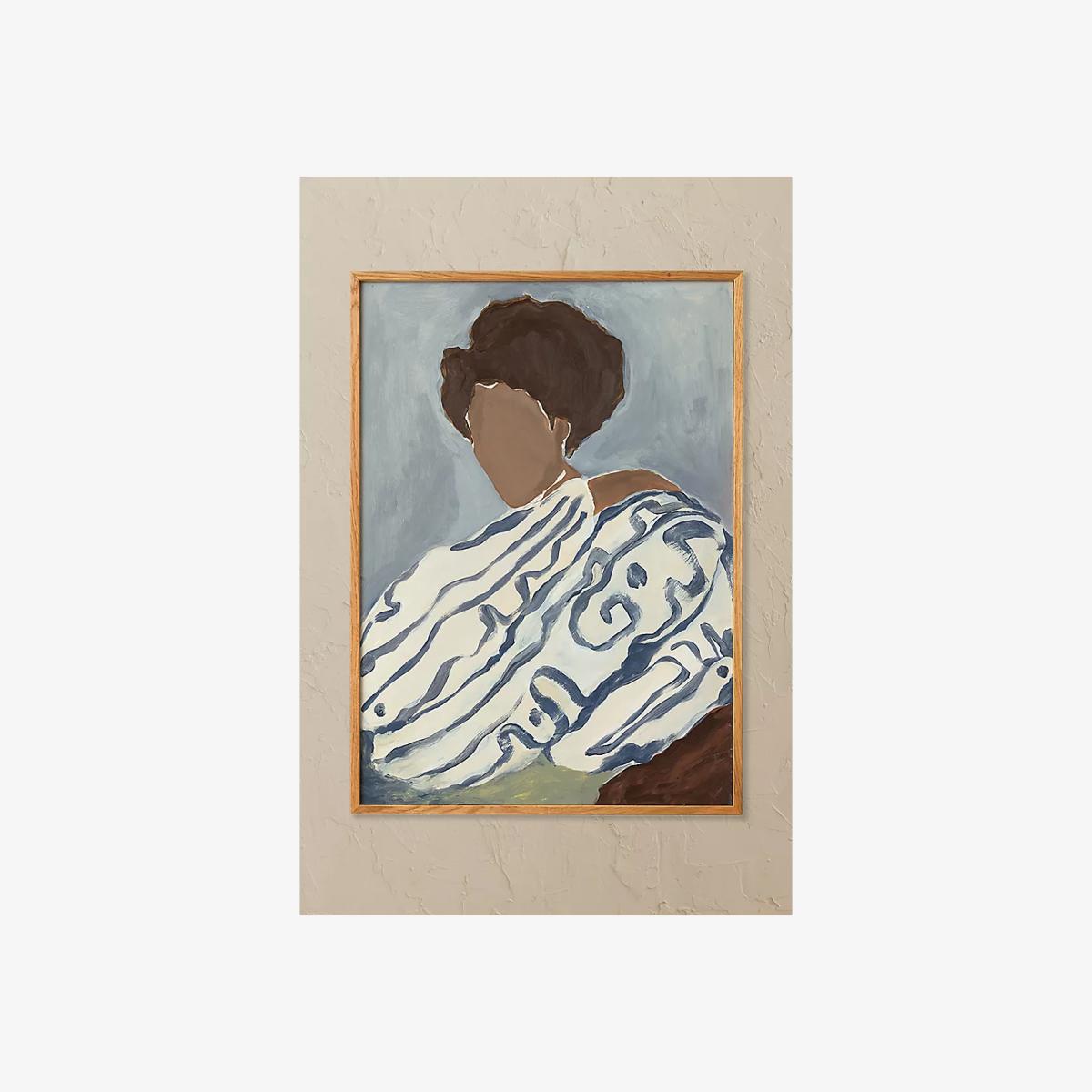 Paper Collective Blue Curls Wall Art Print – image 1