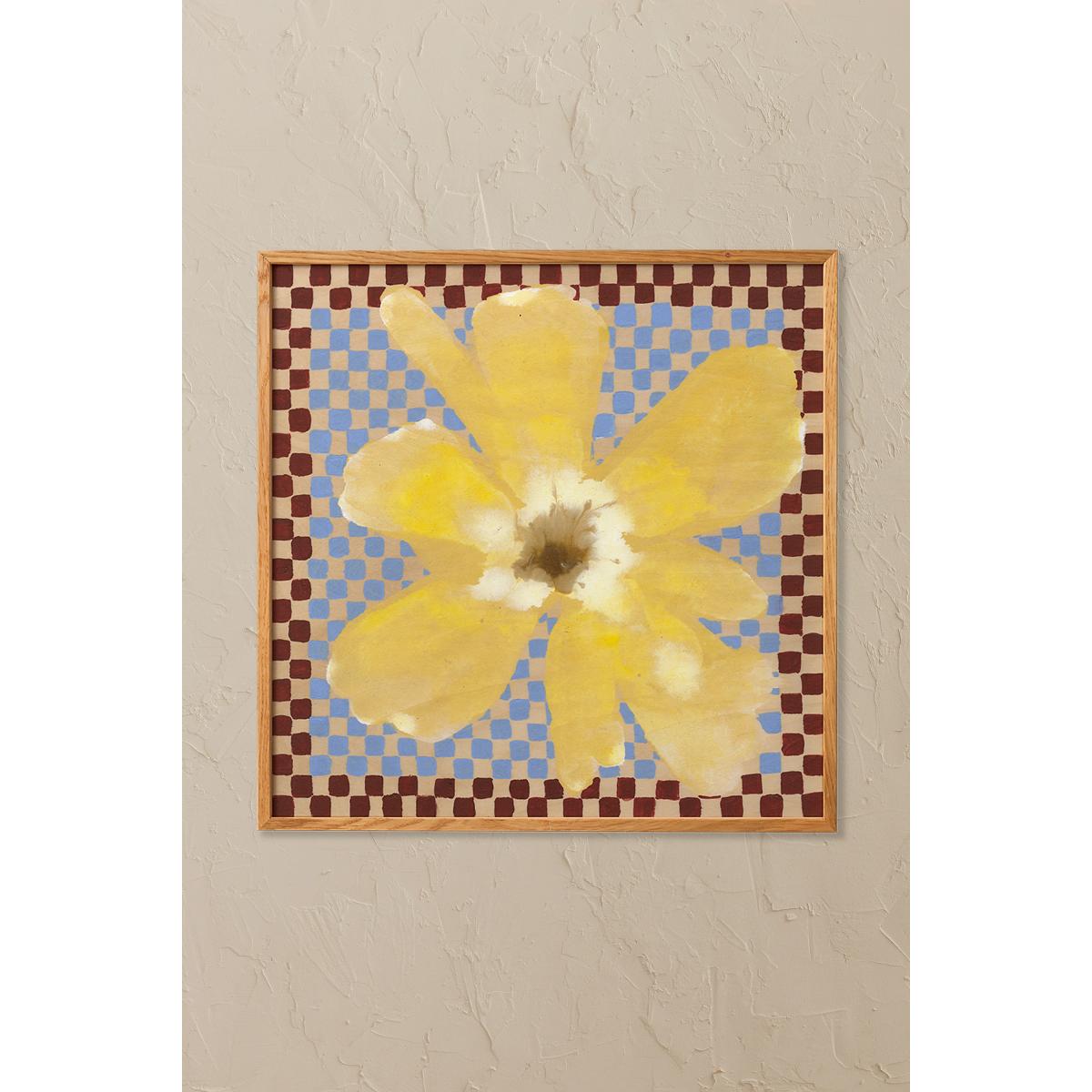 Flower with Checks 03 by Liat Greenberg Framed Wall Art – image 2