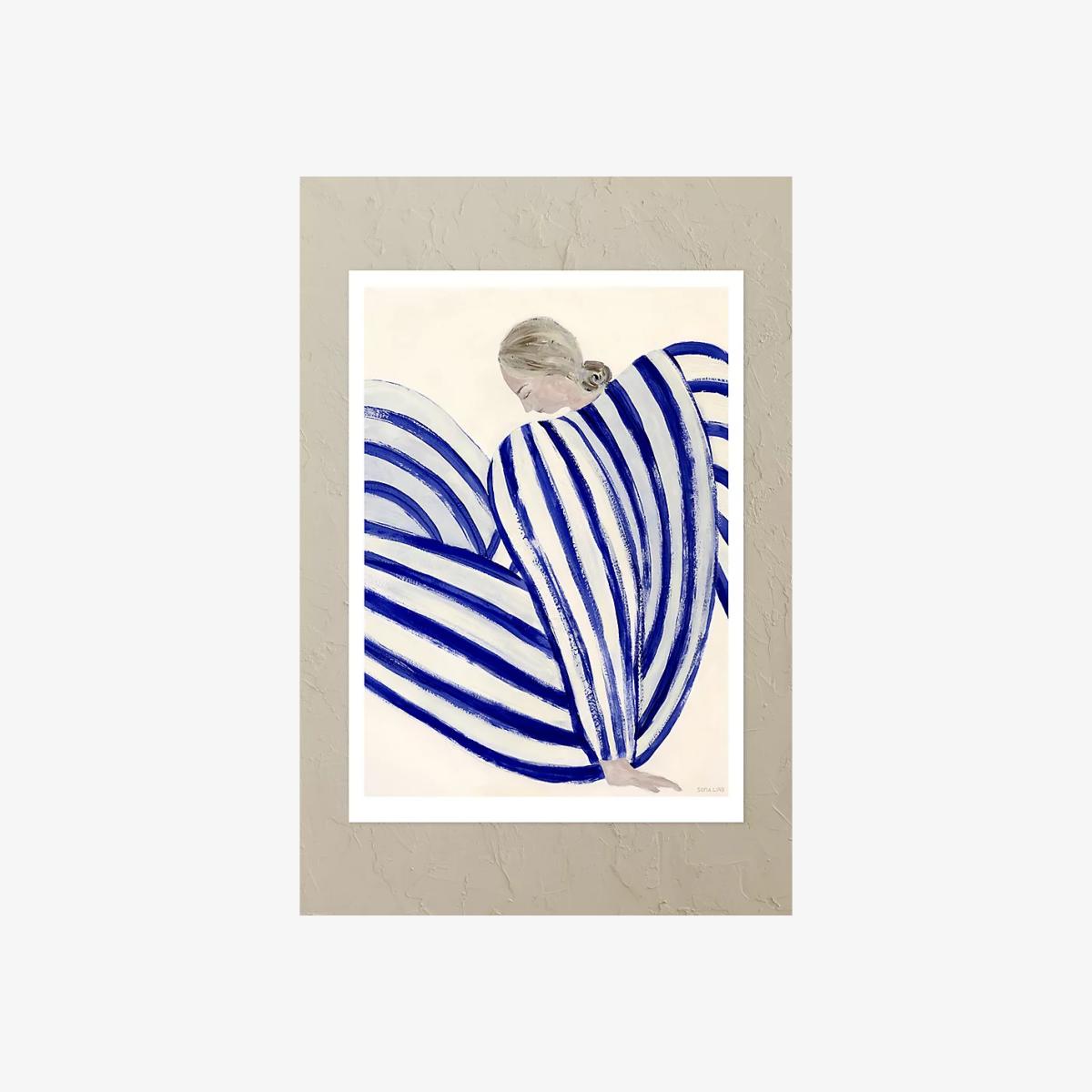 The Poster Club Blue Stripe At Concorde Wall Art Print