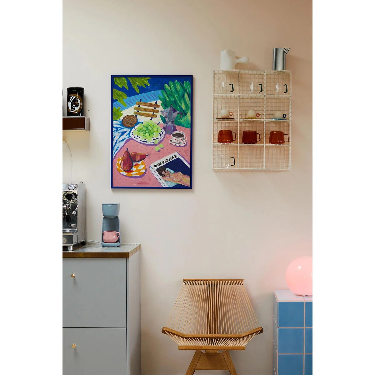 Modigliani In The Garden by Adee Ardon Framed Wall Art Print – image 2