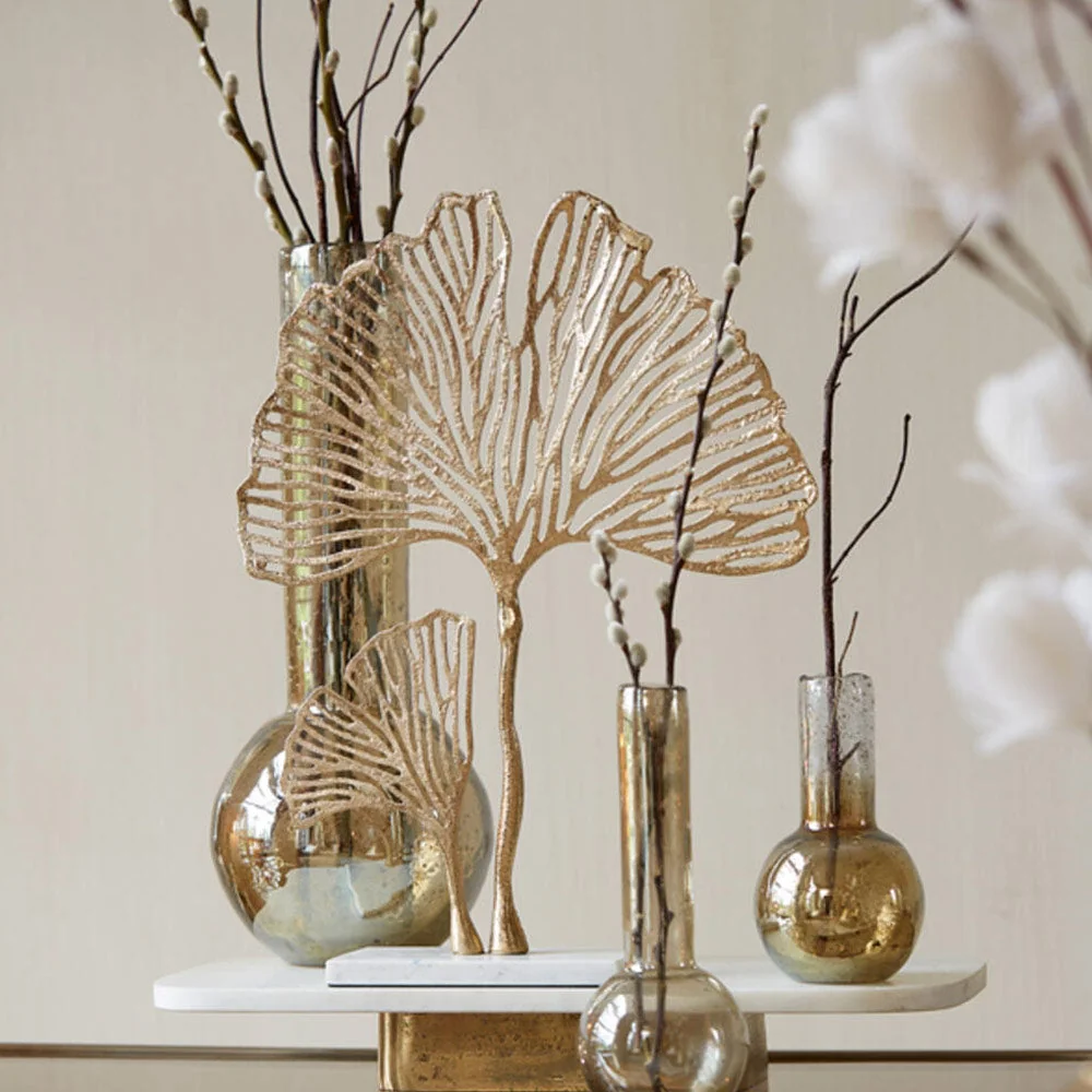 Leaf Gold & Marble Ornament – image 2