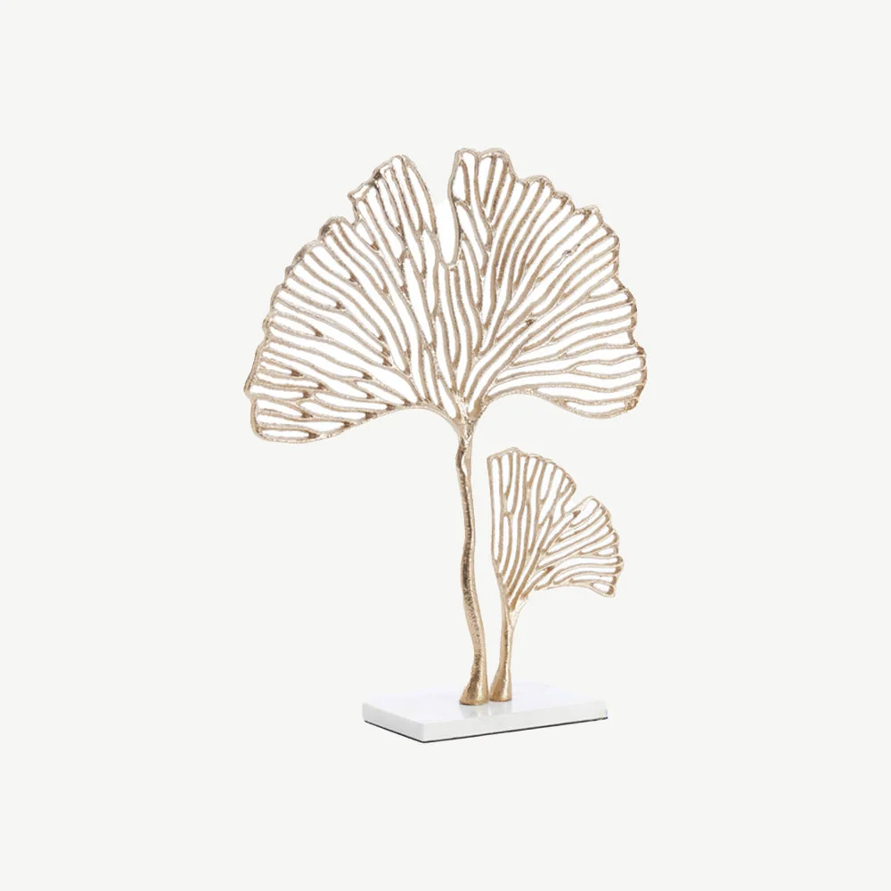 Leaf Gold & Marble Ornament – image 3