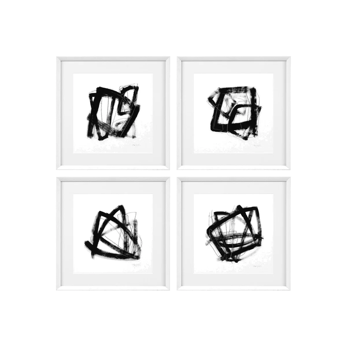 Eichholtz Print Ec286 Tessellation Set Of 4, Square, Black | Barker & Stonehouse – image 1