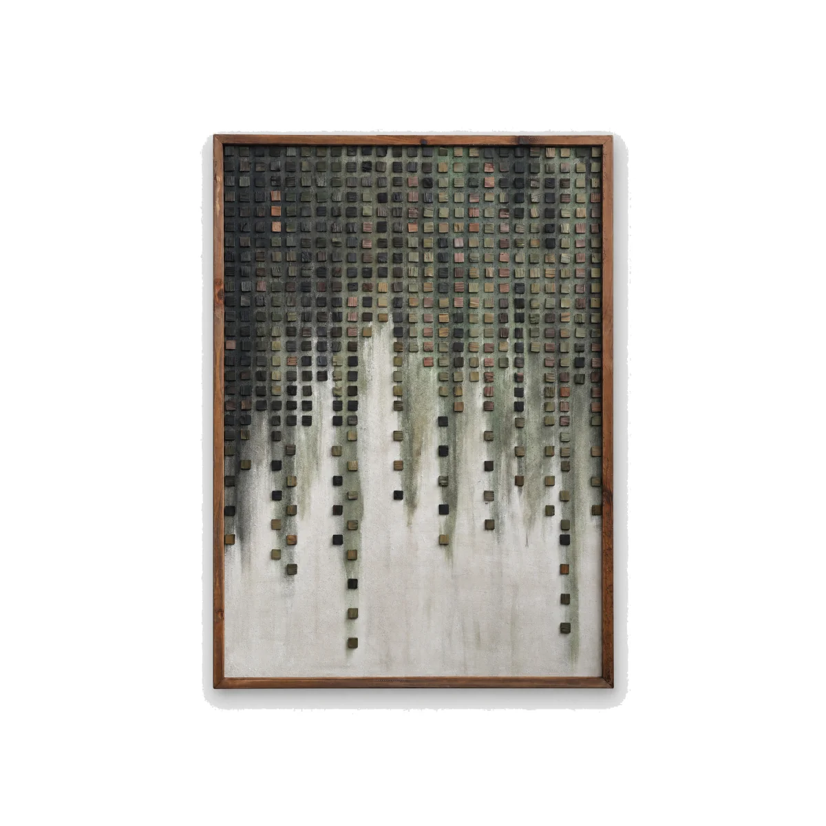 Rain Wall Art 82X4X122Cm, Green Wood | Barker & Stonehouse – image 1