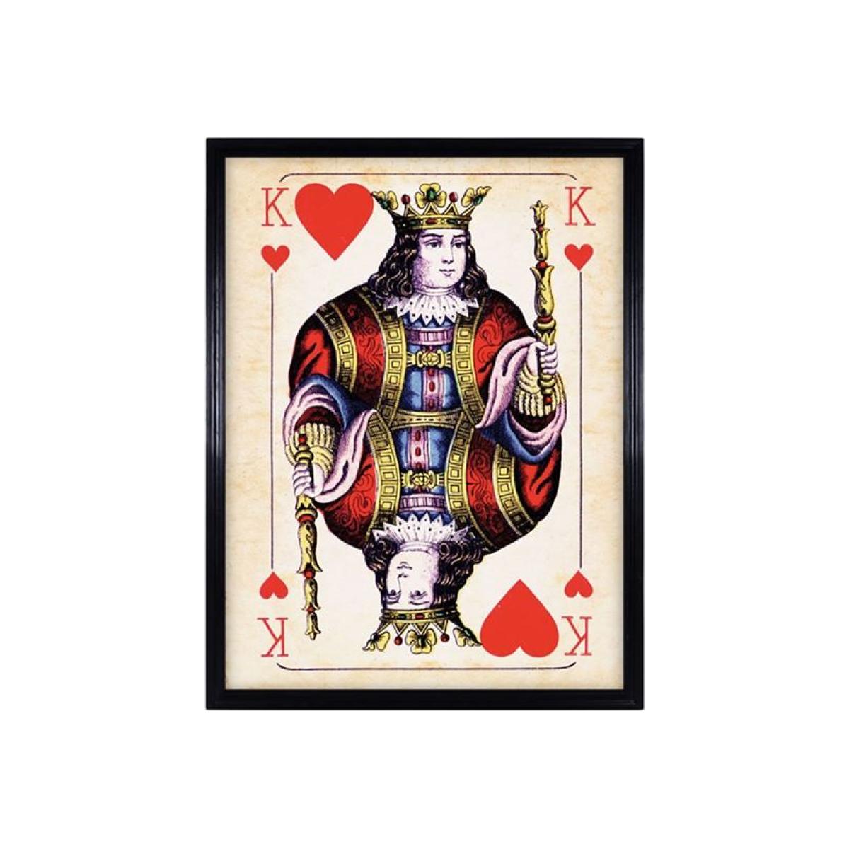 Timothy Oulton Cards Konig Hearts Print Oak Wood | Barker & Stonehouse