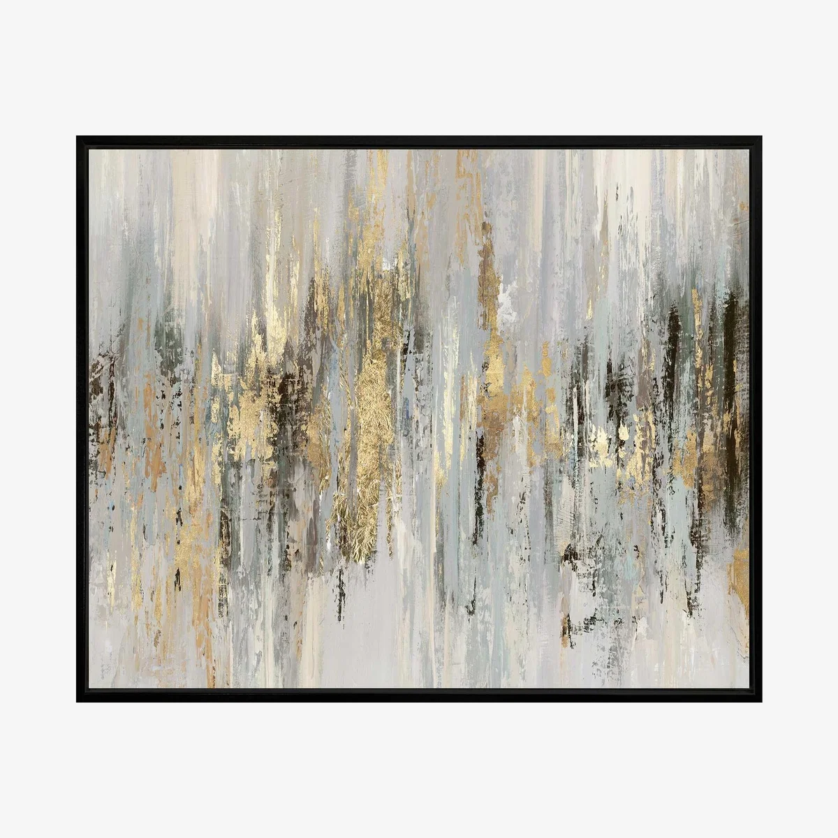 Moonlight Glimmer Abstract Framed Canvas Print, Square | Barker & Stonehouse