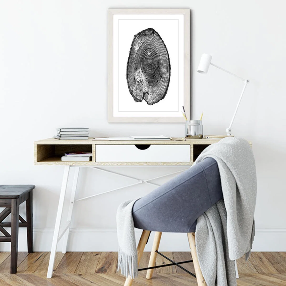 Pine Set I Art Print White Frame – image 5