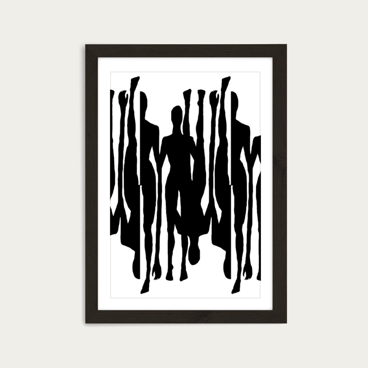Silhouttes VIII Art Print Black Frame – image 1